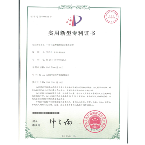 江蘇一種自動彈簧熱強壓處理裝置